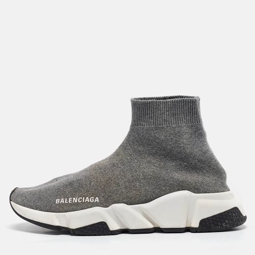 Balenciaga Grey Knit Fabric Speed Trainer Sneakers Size 38 - Balenciaga - Modalova