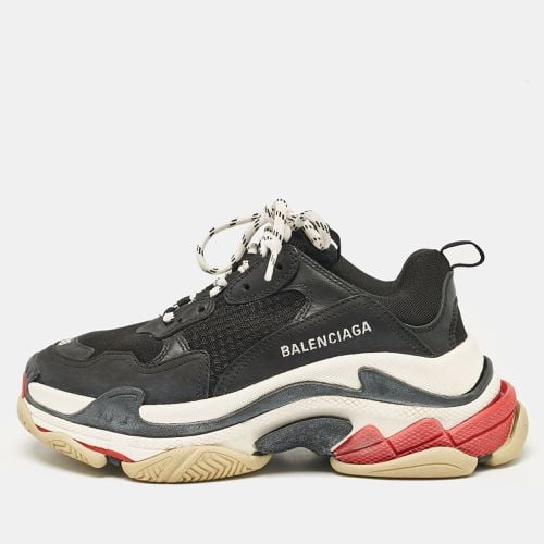 Balenciaga Black Leather and Mesh Triple S Sneakers Size 38 - Balenciaga - Modalova