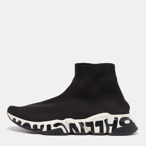 Balenciaga Black Knit Fabric Speed Trainer Slip On High Sneakers Size 39 - Balenciaga - Modalova