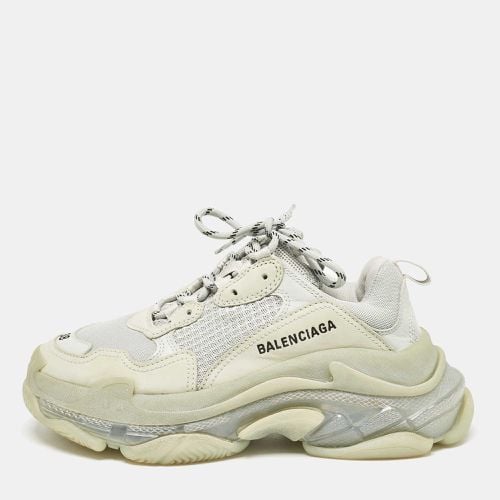 Balenciaga Mint Blue Mesh and Leather Triple S Clear Sneakers Size 38 - Balenciaga - Modalova