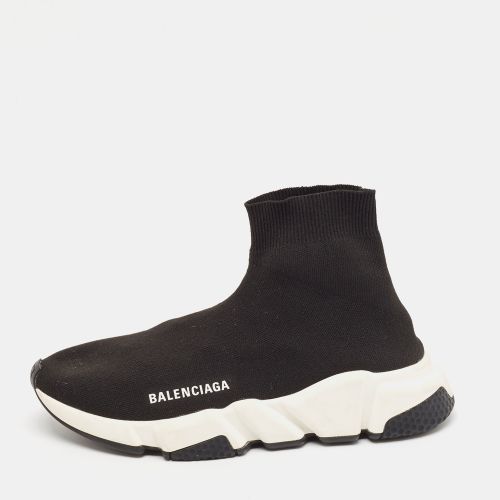 Balenciaga Black Knit Fabric Speed Trainer High Top Sneakers Size 38 - Balenciaga - Modalova