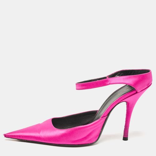 Balenciaga Pink Satin Pointed Toe Mary Jane Pumps Size 37.5 - Balenciaga - Modalova