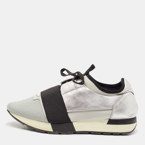 Leather and Knit Fabric Race Runner Low Top Sneakers Size 39 - Balenciaga - Modalova