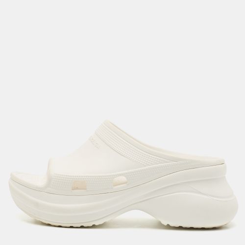 Balenciaga x Crocs White Rubber Pool Slides Size 38 - Balenciaga - Modalova