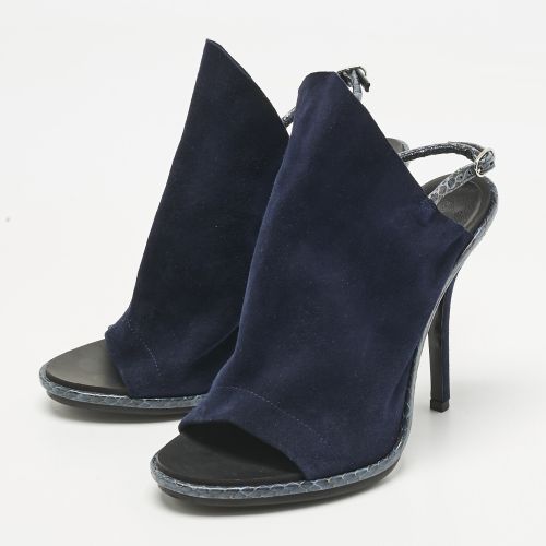 Suede and Python Open Toe Glove Slingback Sandals Size 39.5 - Balenciaga - Modalova