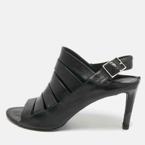 Balenciaga Black Leather Slingback Sandals Size 39 - Balenciaga - Modalova