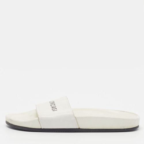 Size 40 Leather Pool Flat Slides - Balenciaga - Modalova