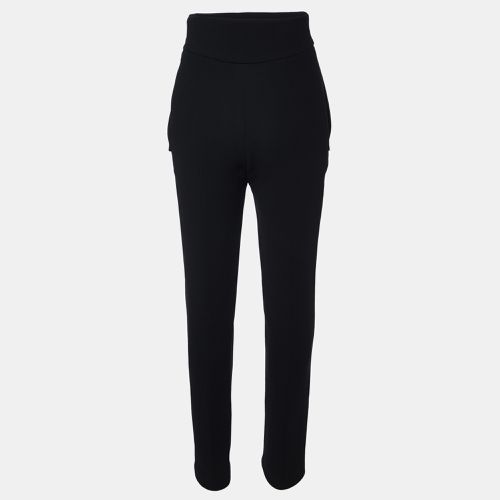 Balenciaga Black Crepe High Waist Flap Detail Trousers M - Balenciaga - Modalova