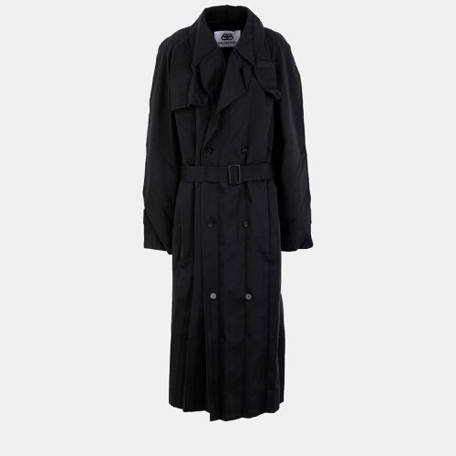 Balenciaga Black Gabradine Oversized Coat M - Balenciaga - Modalova