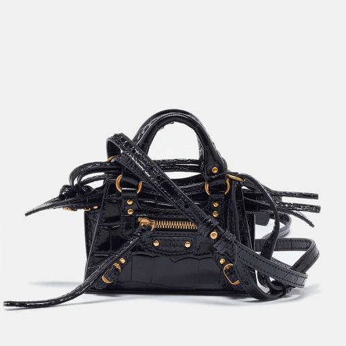 Croc Embossed Leather Super Nano Neo Classic Bag - Balenciaga - Modalova