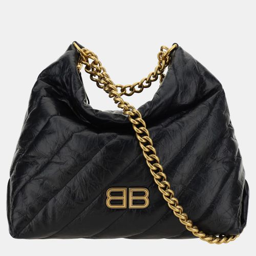 Quilted crushed calfskin Crush Medium Hobo Bag - Balenciaga - Modalova