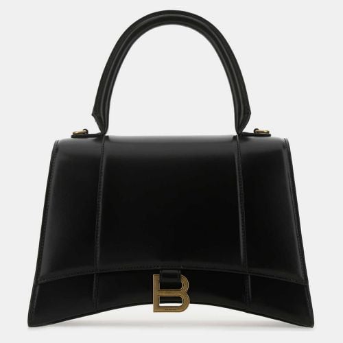 Balenciaga Black Leather Medium Hourglass Handbag - Balenciaga - Modalova