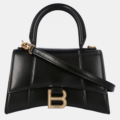 Leather XS Hourglass Top Handle Bag - Balenciaga - Modalova