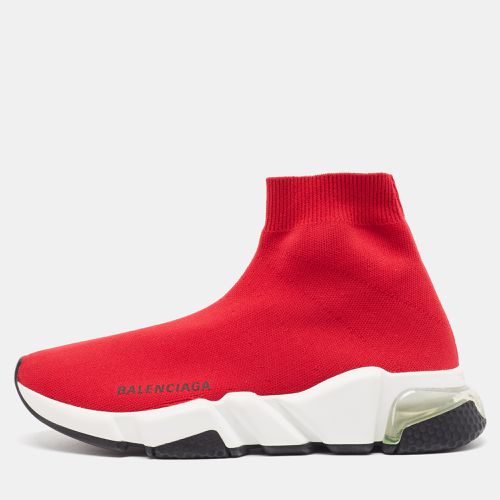 Balenciaga Red Knit Fabric Speed LT Clear Sneakers Size 36 - Balenciaga - Modalova