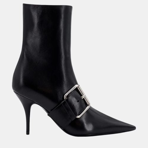 Balenciaga Black Leather Ankle Buckle Boots EU 40 - Balenciaga - Modalova