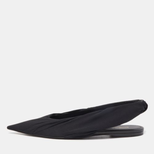 Balenciaga Black Fabric Knife Slingback Flats Size 38 - Balenciaga - Modalova