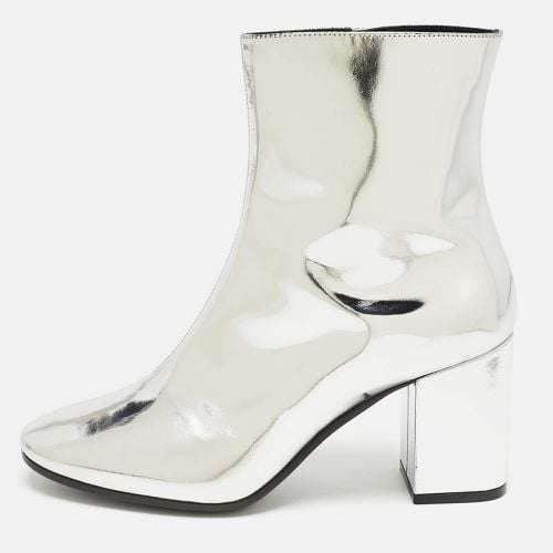 Balenciaga Silver Patent Leather Zip Ankle Boots Size 36 - Balenciaga - Modalova