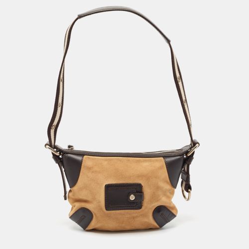 Bally Dark Brown/Tan Suede and Leather Shoulder Bag - Bally - Modalova