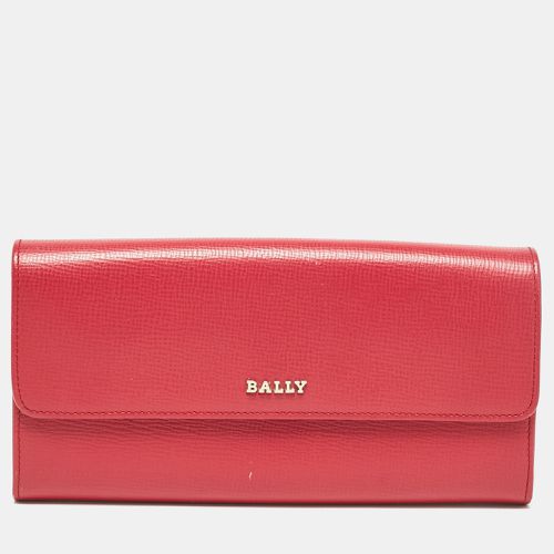 Bally Pink Leather Logo Flap Continental Wallet - Bally - Modalova