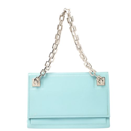 Bally Blue Leather Chain Shoulder Bag - Bally - Modalova