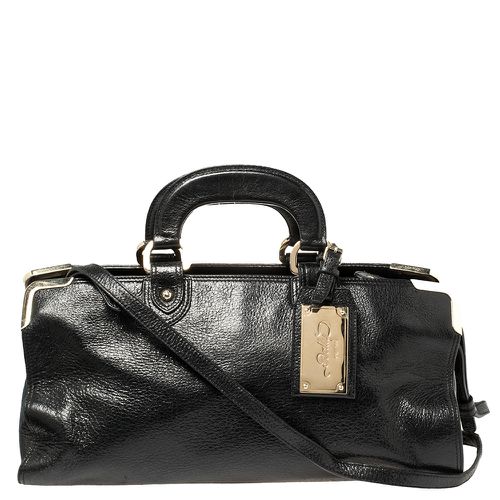 Bally Shimmery Black Leather Satchel - Bally - Modalova