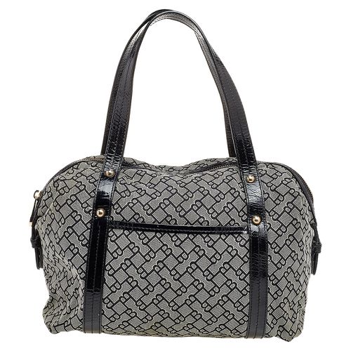 Bally Grey /Black Patent Leather And Canvas Satchel - Bally - Modalova