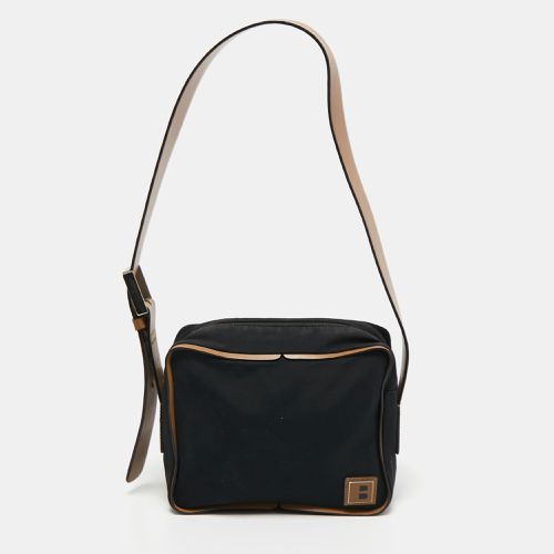 Bally Dark Blue/Beige Nylon and Leather Shoulder Bag - Bally - Modalova