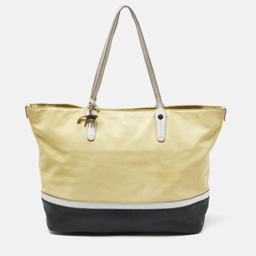 Bally Yellow/Black Leather Shopper Tote - Bally - Modalova