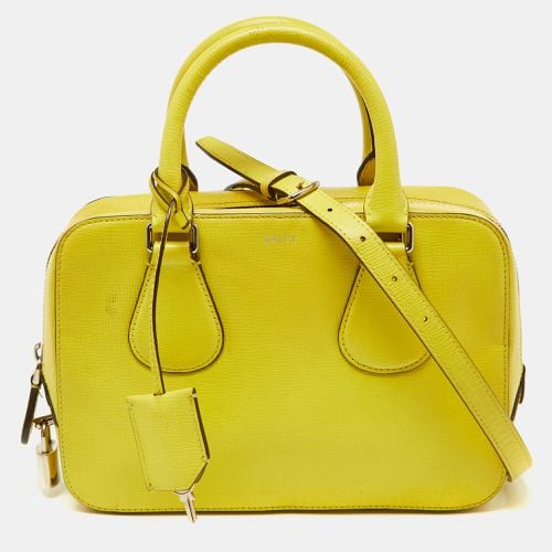 Bally Yellow Leather Camera Crossbody Bag - Bally - Modalova