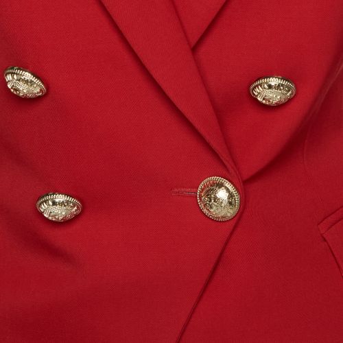 Wool Double Breasted Blazer S - Balmain - Modalova