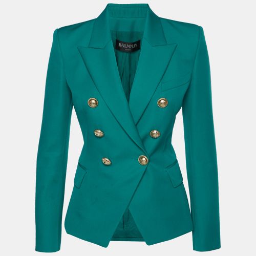 Wool Double Breasted Tailored Blazer S - Balmain - Modalova