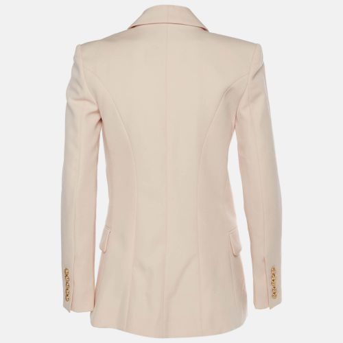 Wool Double Breasted Blazer S - Balmain - Modalova