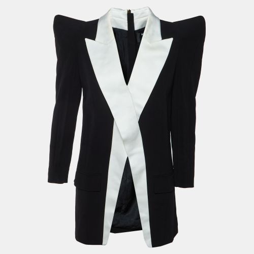 Crepe Back Zip Up Structured Jacket M - Balmain - Modalova