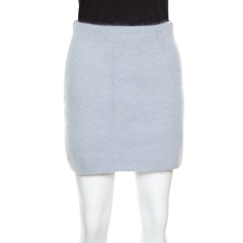 Balmain Powder Blue Angora Wool Mini Skirt S - Balmain - Modalova