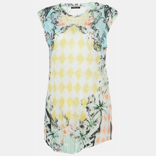 Balmain Multicolor Floral Print Linen Jersey Tank Top M - Balmain - Modalova