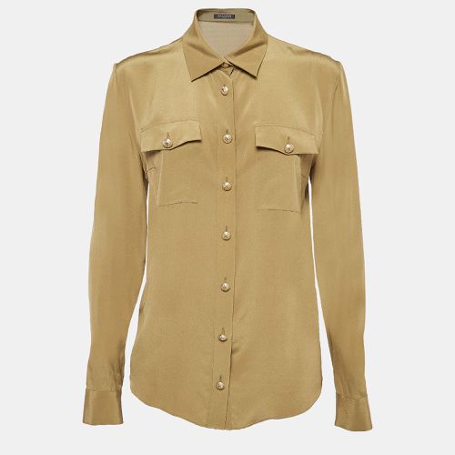 Balmain Green Silk Long Sleeve Shirt M - Balmain - Modalova