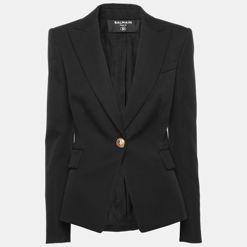 Balmain Black Wool One Buttoned Blazer XS - Balmain - Modalova