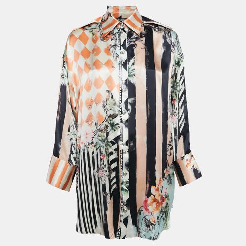 Balmain Multicolor Printed Satin Silk Shirt S - Balmain - Modalova