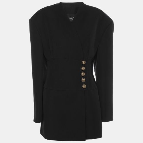 Balmain Black Wool Buttoned Front Blazer M - Balmain - Modalova