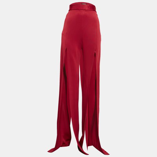 Balmain Red Jersey High-Slit Trousers S - Balmain - Modalova