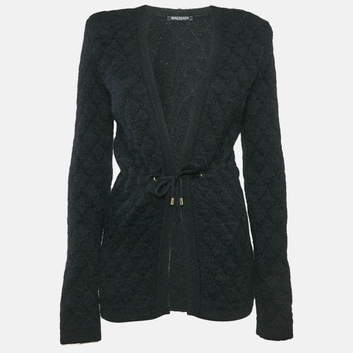 Balmain Black Patterned Wool Blend Cardigan S - Balmain - Modalova