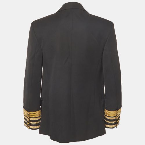 Wool Button Embellished Blazer M - Balmain - Modalova