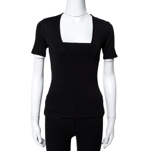 Balmain Black Jersey V-Neck T-Shirt S - Balmain - Modalova