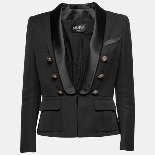 Balmain Black Wool Shawl Collar Blazer M - Balmain - Modalova