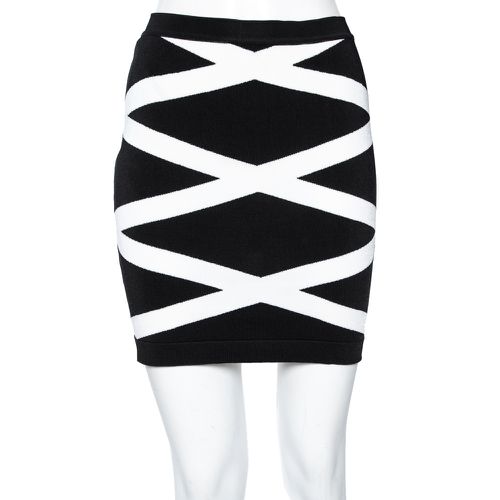 Balmain Monochrome Patterned Knit Mini Skirt S - Balmain - Modalova