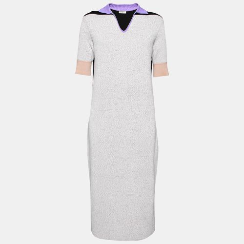 Balenciaga Colorblock Pattern Knit Shift Midi Dress M - Balenciaga - Modalova