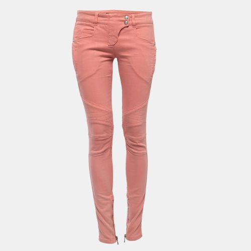 Balmain Pink Denim Buttoned Skinny Jeans M Waist 30" - Balmain - Modalova