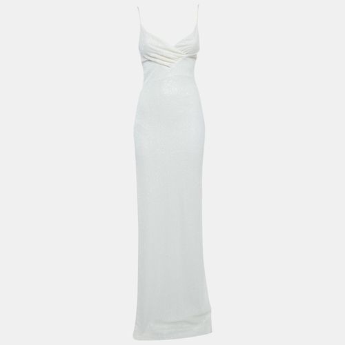 Balmain Off White Sequin Sleeveless Dress S - Balmain - Modalova