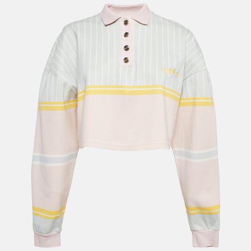 Balmain Multicolor Printed Crop Polo T-Shirt XS - Balmain - Modalova