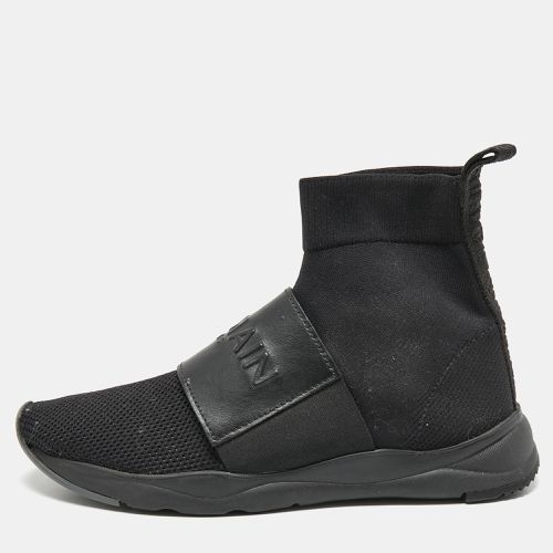 Balmain Black Fabric and Leather Cameron Sock Sneakers Size 38 - Balmain - Modalova